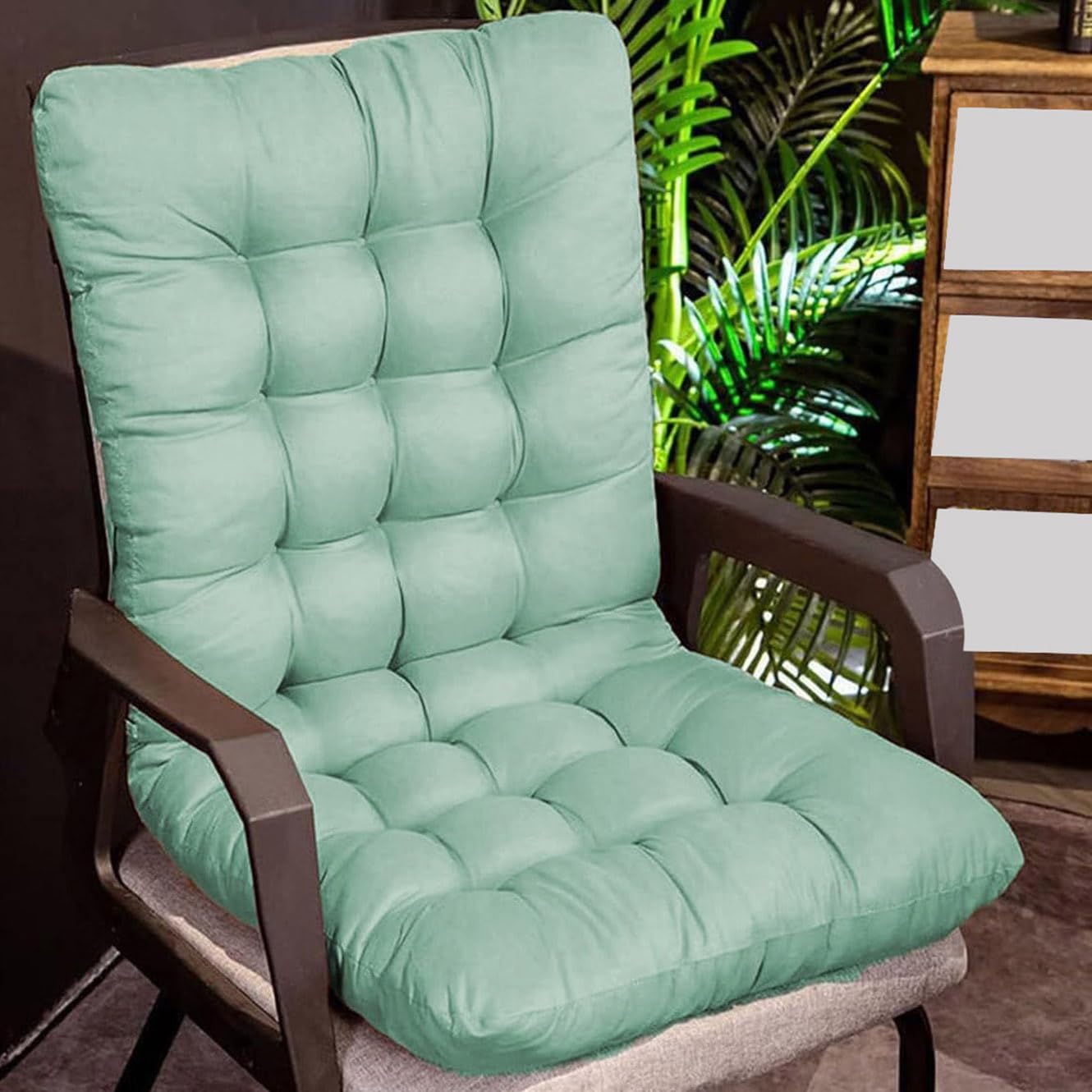 Cuscino per schienale di alta qualità, per sedia a sdraio, antiscivolo, per casa, ufficio, patio, ergonomico, con schienale alto, grande, dimensioni 160 x 55 cm.