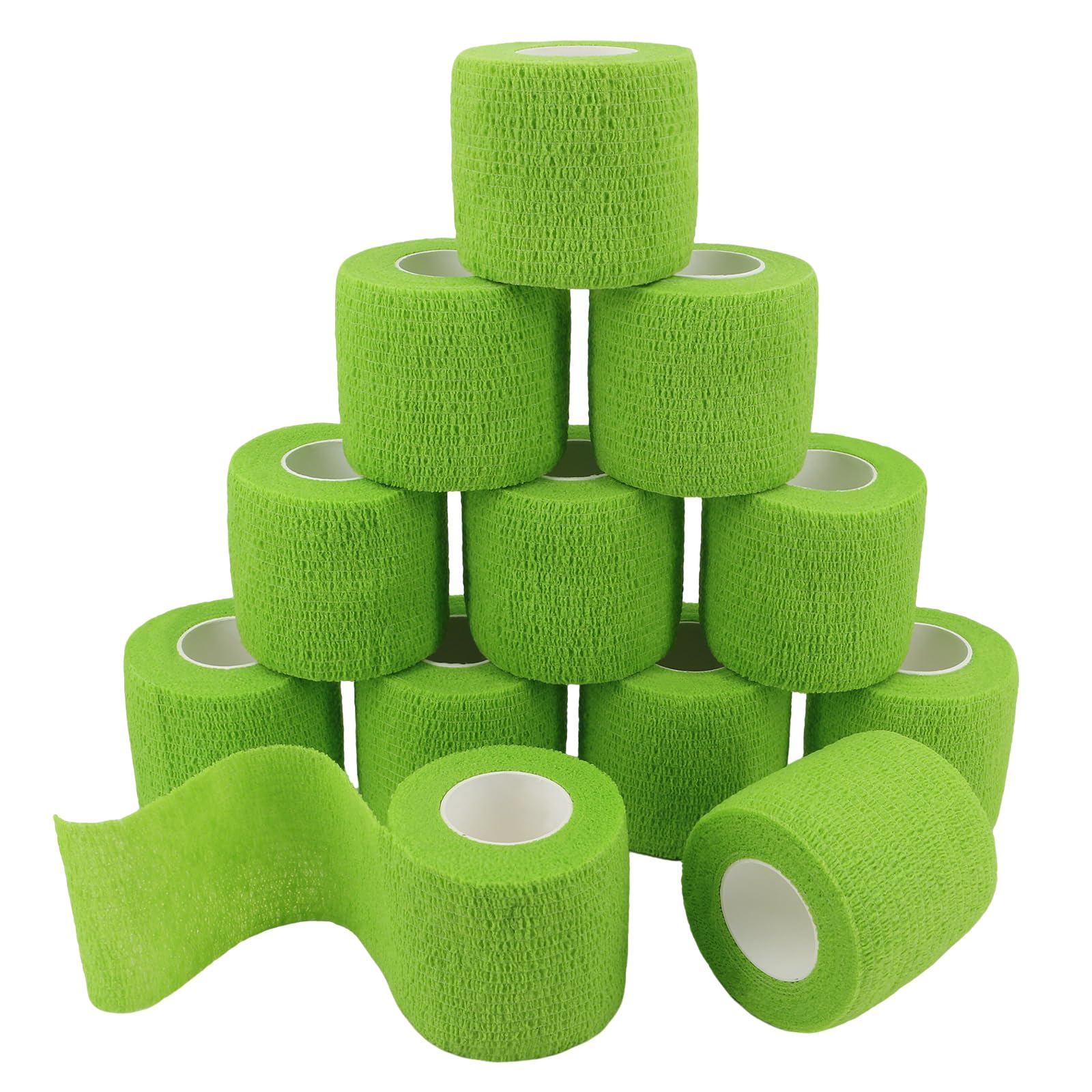 12 Rotoli Benda Elastica Coesiva Vet Wrap - 2.5cm X 4.5m, Autoadesiva Per Animali E Sportivi - Foto 2