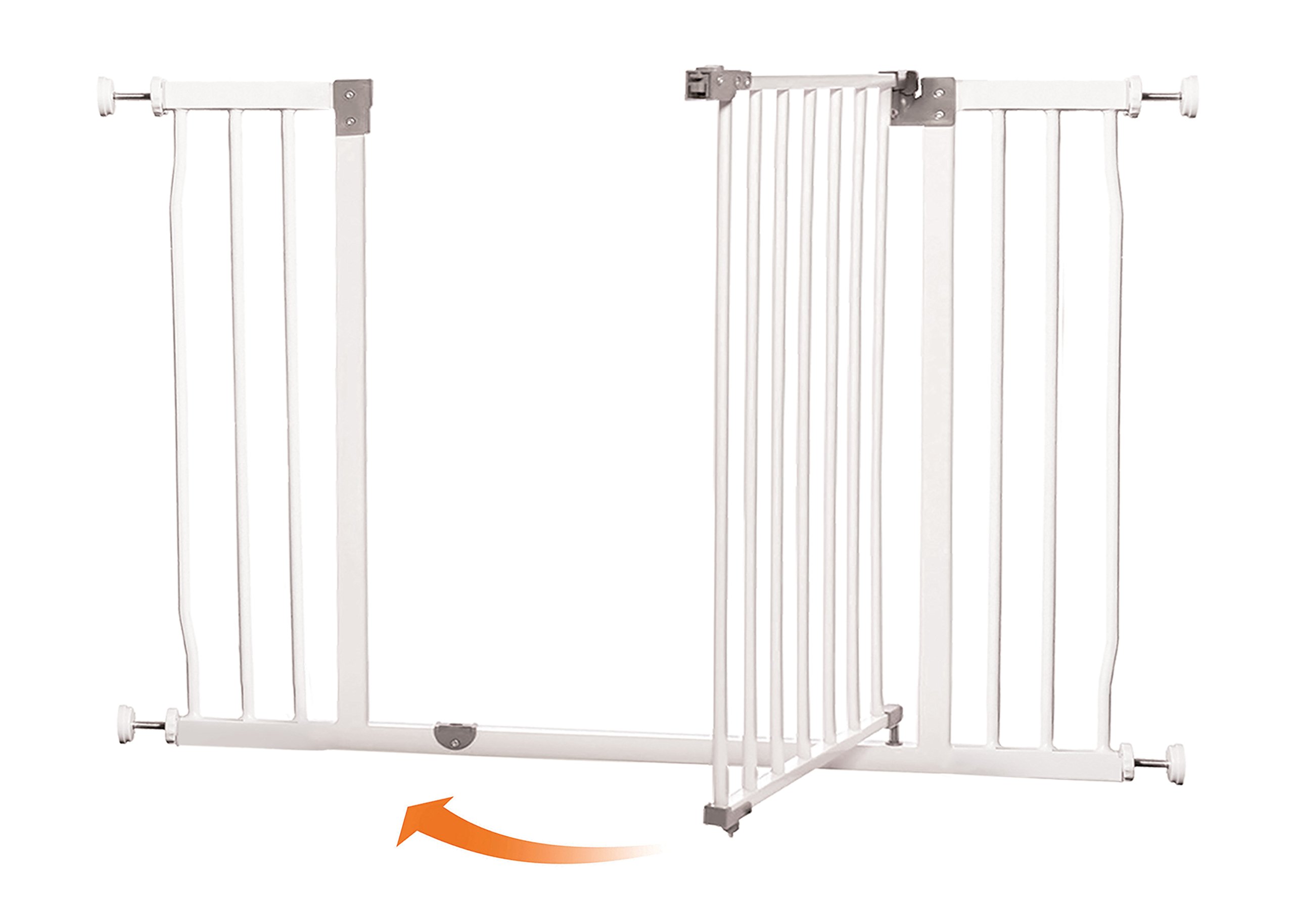 Dreambaby F1963 Liberty extra hohes & extra breites Treppenschutzgitter / Türschutzgitter (99-105,5cm) weiß