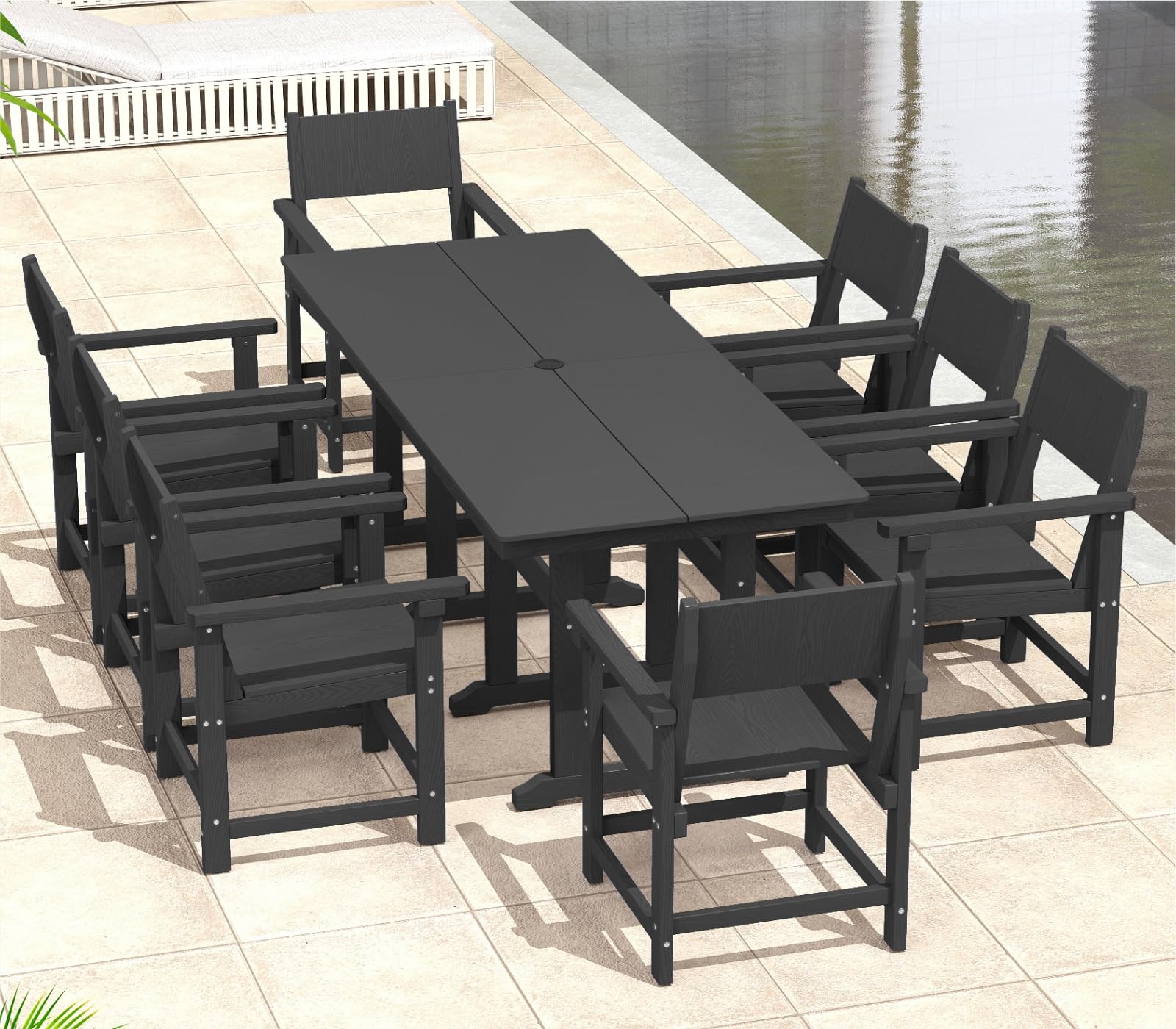 BIVODA Closeout 9-Piece Outdoor Dining Set