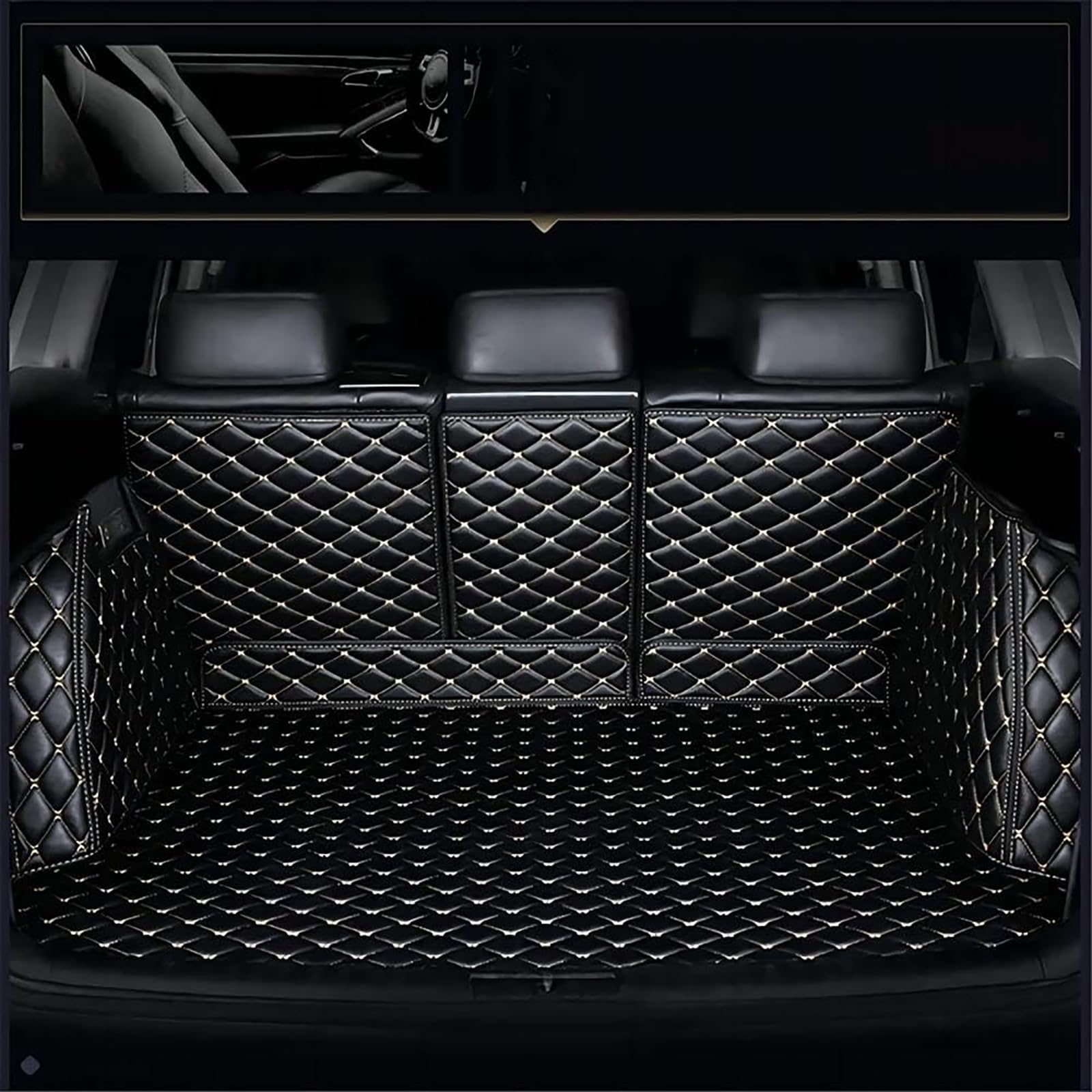HFFTYU Car Boot Mat for Mitsubishi Pajero V93 V97 7seats 2010-2020