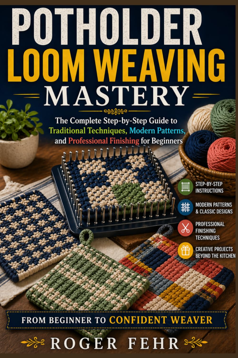 Potholder Loom Weaving Mastery: The Complete Step-by-Step Guide to Traditional Techniques, Modern Patterns, and Professional Finishing for Beginners