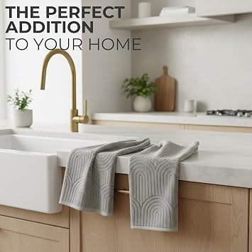 KIBAGA Decorative Hand Towels for Your Bathroom Or Kitchen Luxurious Set of 2 Soft Boho Cotton Towels are Absorbent, Lightweight & Dry Quickly - Perfect to Elevate Any Bath Decoration at Home