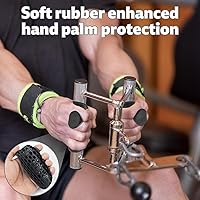 Vista 5 de Rubber Gym Grips for Weights Training, Ergonomic Workout Grip for Weight Lifting Men Women Hand Protector Gym Gloves, Weight Lifting Grips for