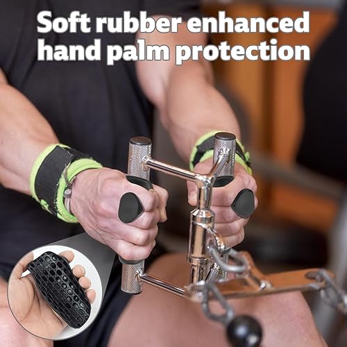 Miniatura 5 de Rubber Gym Grips for Weights Training, Ergonomic Workout Grip for Weight Lifting Men Women Hand Protector Gym Gloves, Weight Lifting Grips for