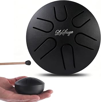 LeSage Steel Tongue Drum 3 Inch 6 Notes, Rain Drum Style Calming Percussion Instrument for Relaxation & Meditation, Musical Gift for Adults & Beginners