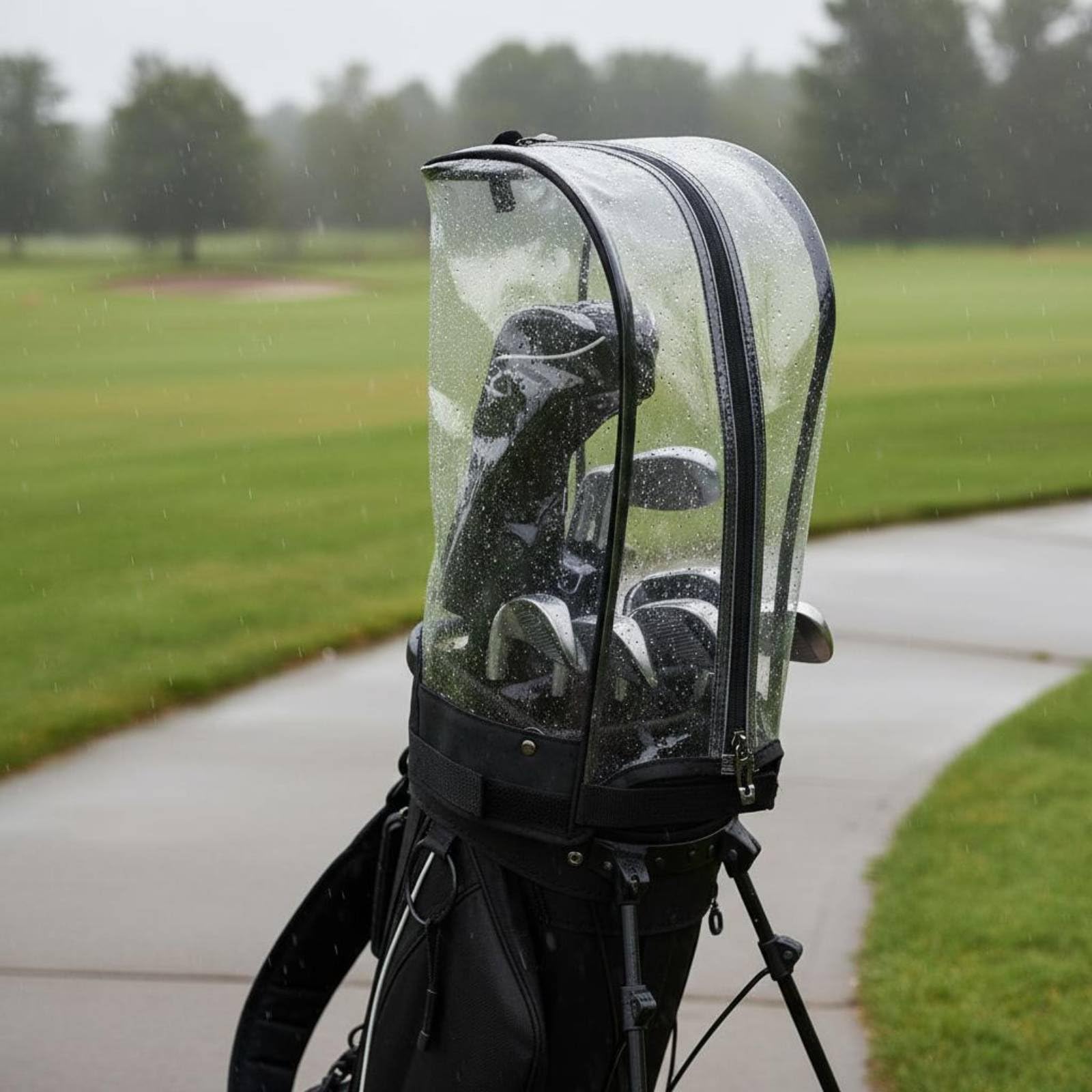 Golf Schläger Abdeckung für, Transparent PVC Schwarz, Erwachsenenmodell