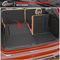 Vista 4 de alfombra de carga para maletero, protector de cubierta de elastómero termoplástico (alfombra para maletero con alfombra para respaldo)