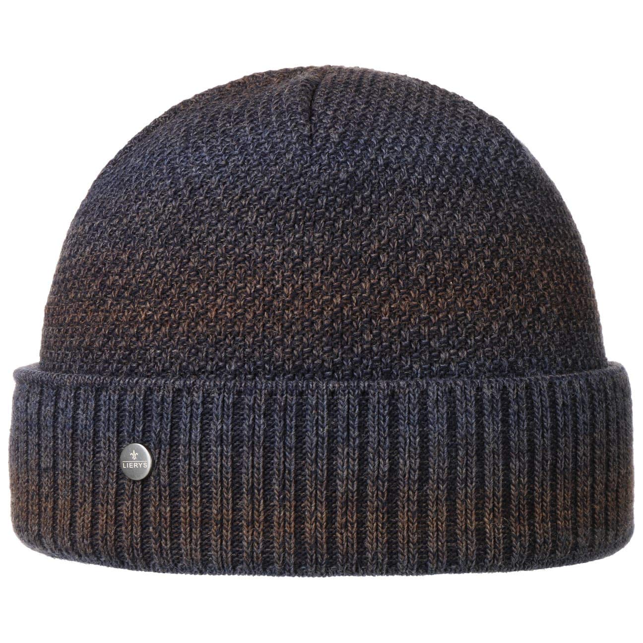 Lierys Carnell Beanie Knit Cuffed Hat Wool Blend Made in Germany Men Autumn Winter