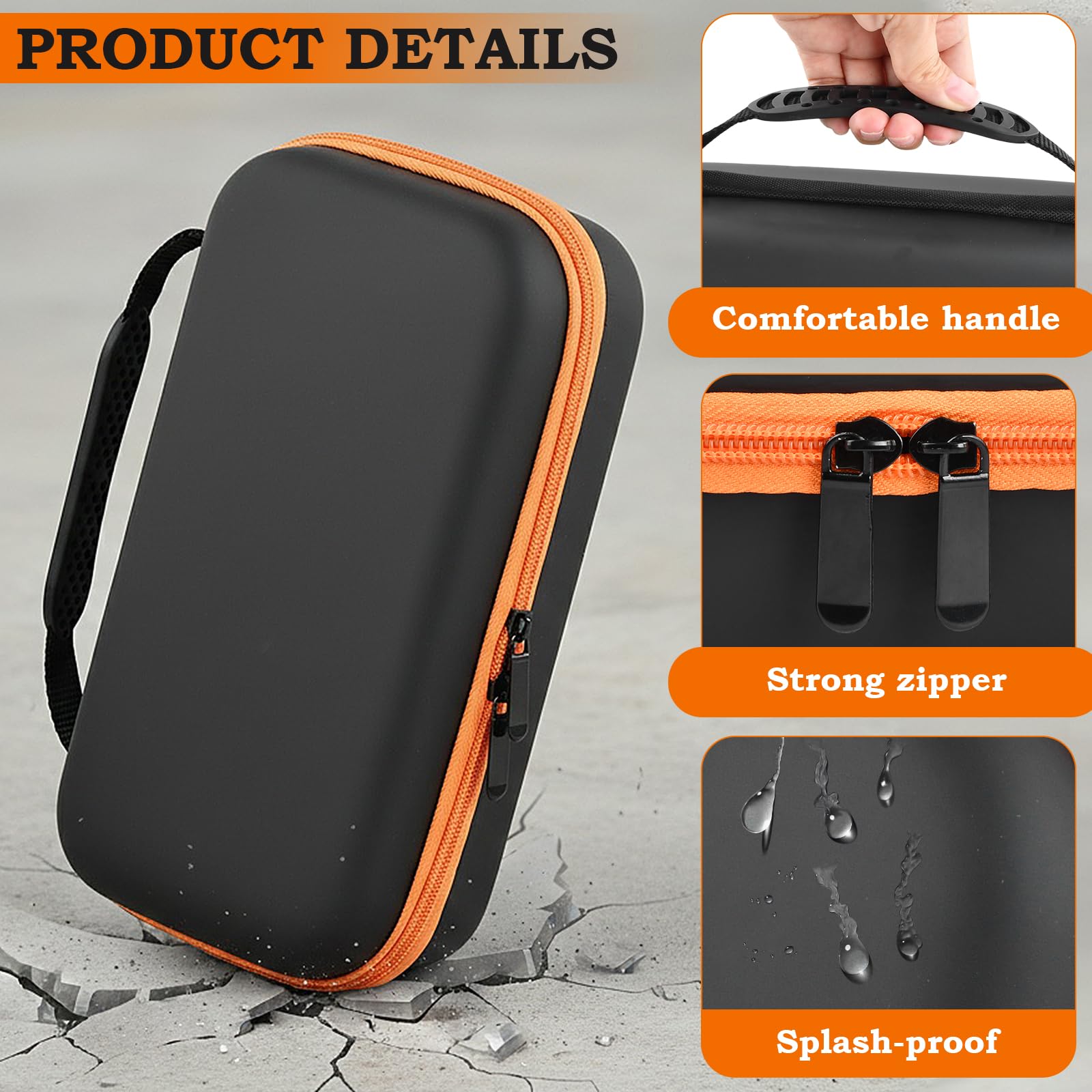 Étui de Microphone Bluetooth, Boîte de Rangement pour Microphone, Étui pour Micro Sans Fil Portable pour Batterie Rechargeable, Récepteur, Adaptateur, Sac de Transport pour Micro(Boîte uniquement)
