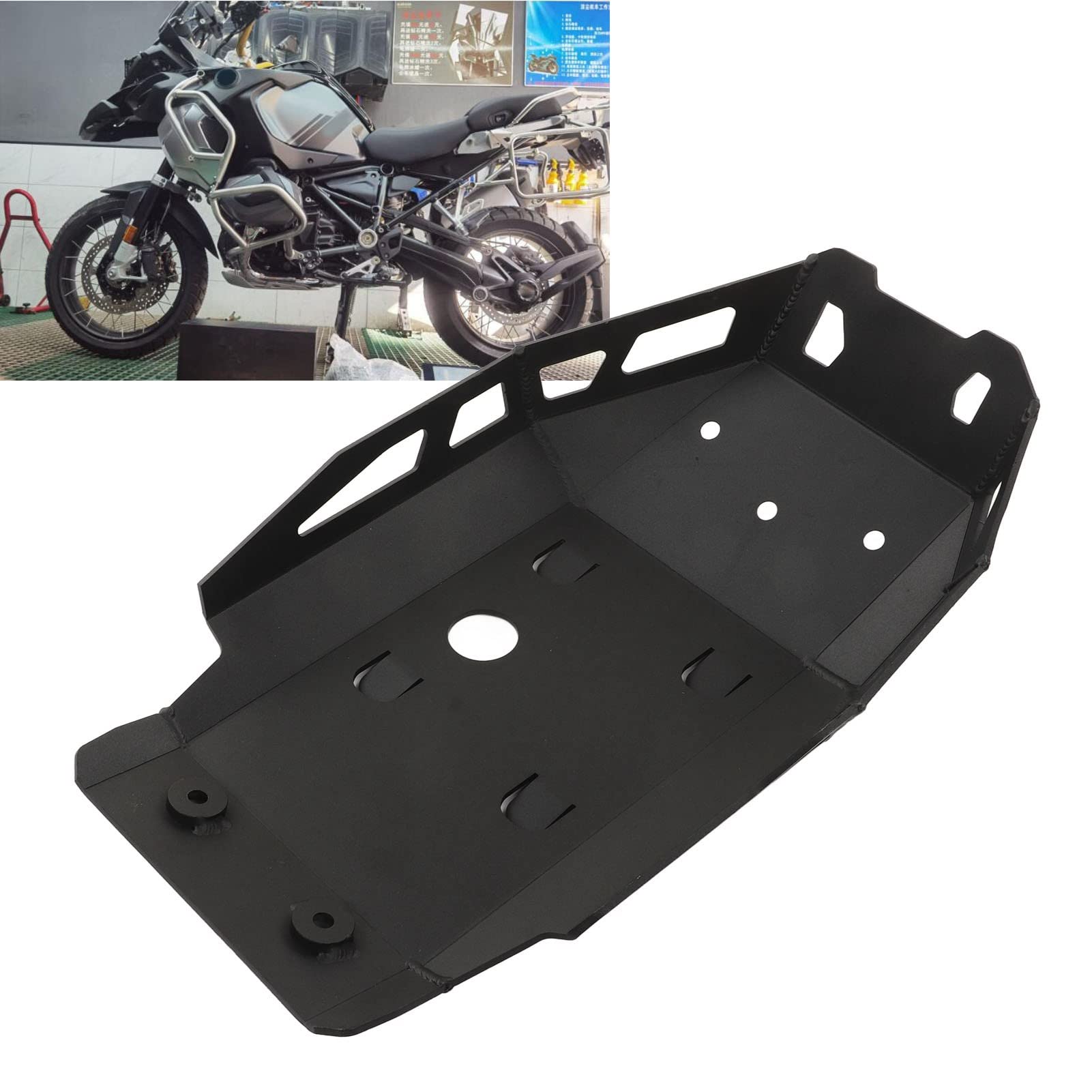 Dolna osłona silnika, osłona podwozia silnika ze stali węglowej do foteli i akcesoriów F750GS F850GS ADV 2020-2023, czarny