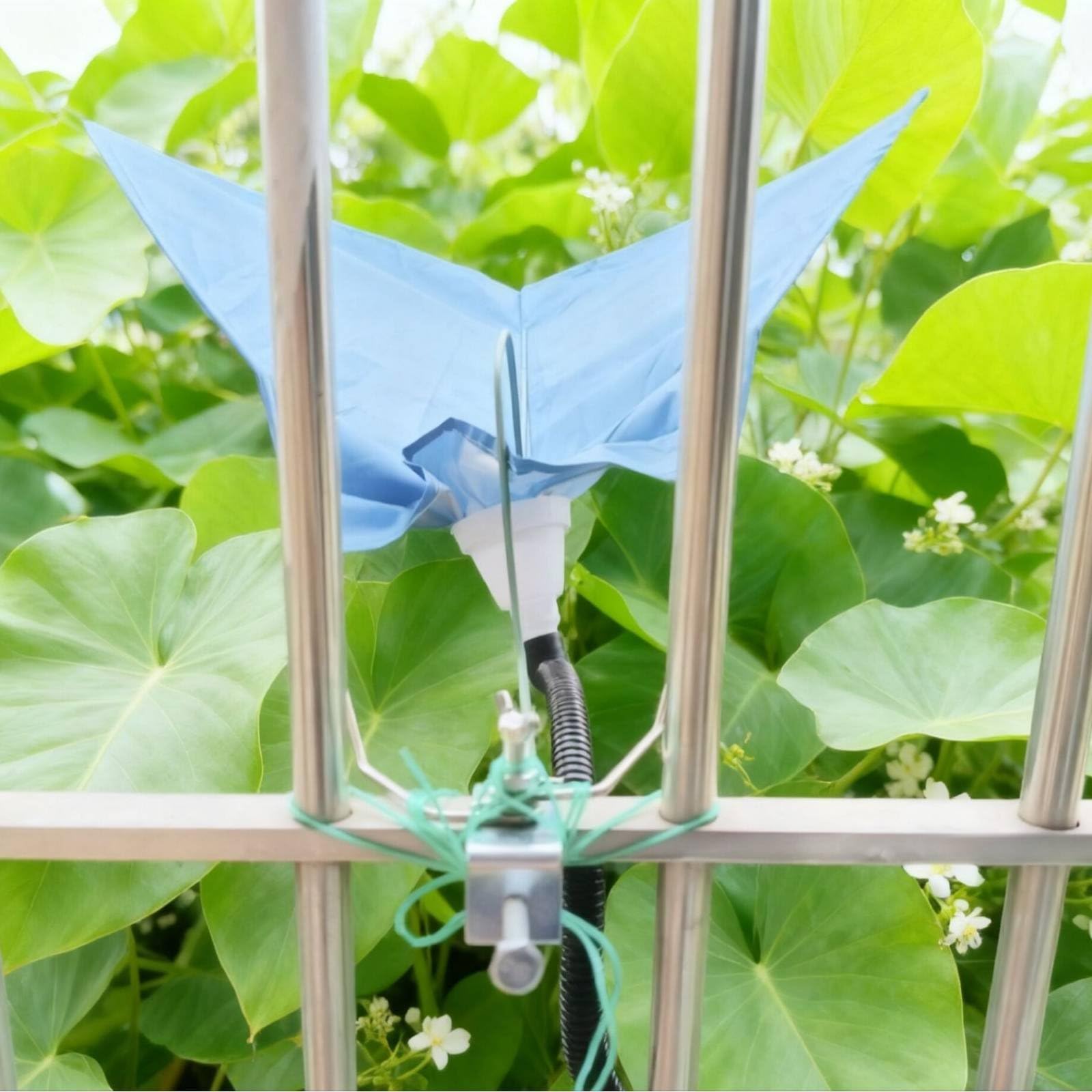 predolo Raccoglitore Pioggia con Tubo Imbuto Raccogli Pioggia Resistente Alle Intemperie Attrezzatura da Giardinaggio per Terrazzo, Morsetto Fisso Con Intervallo Di Serraggio 1.5-7.5 Cm Set Completo