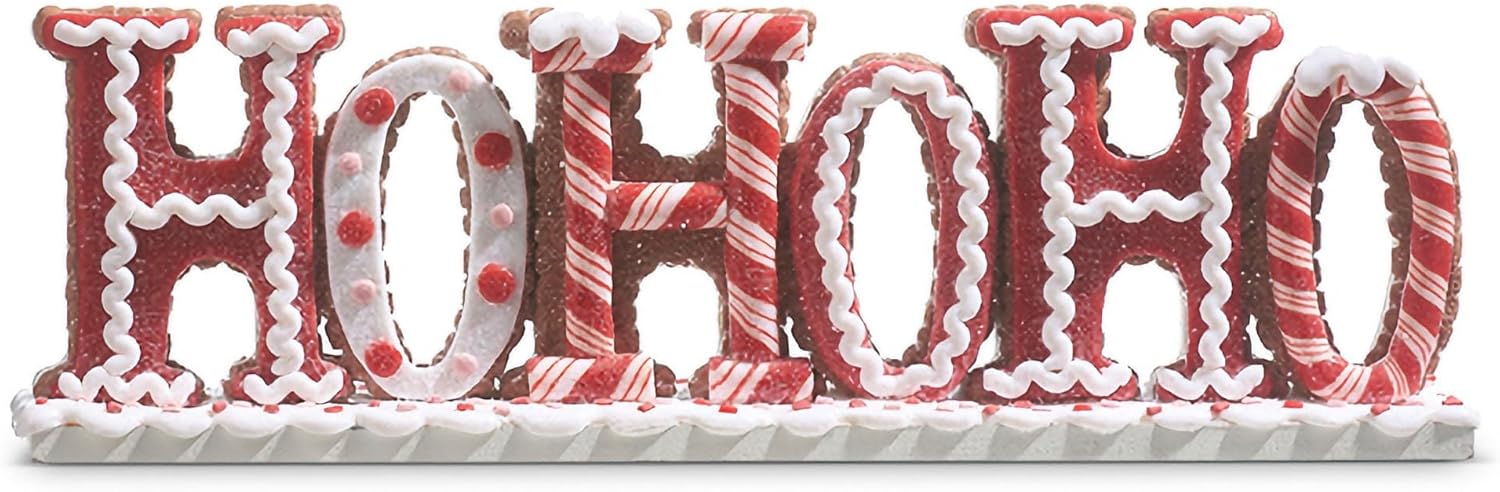 Raz Imports 2023 Jingle & Cocoa 13.5 Ho, Ho, Ho Word Art