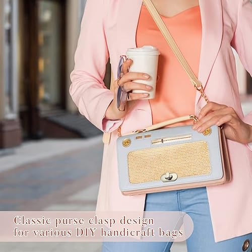 Miniatura 3 de TXIN 15 piezas de cierre de cierre giratorio monedero cerraduras de cierre de bolsa de metal clip hardware para bricolaje bolso suministros de