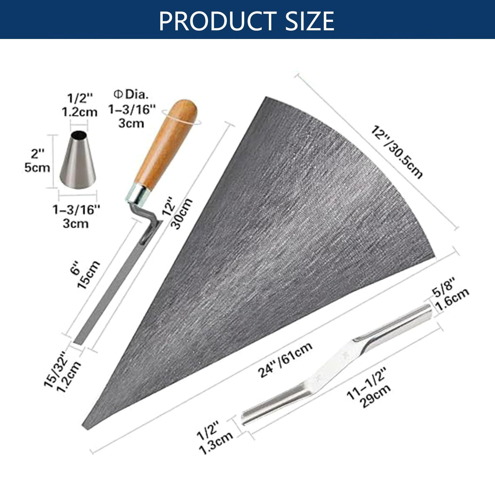 Dispensador de lechada reutilizable con distribuidor ergonómico de mortero antisuciedad para juntas de hormigón y renovación de azulejos, bolsa de mortero de piel sintética, embudo de acero