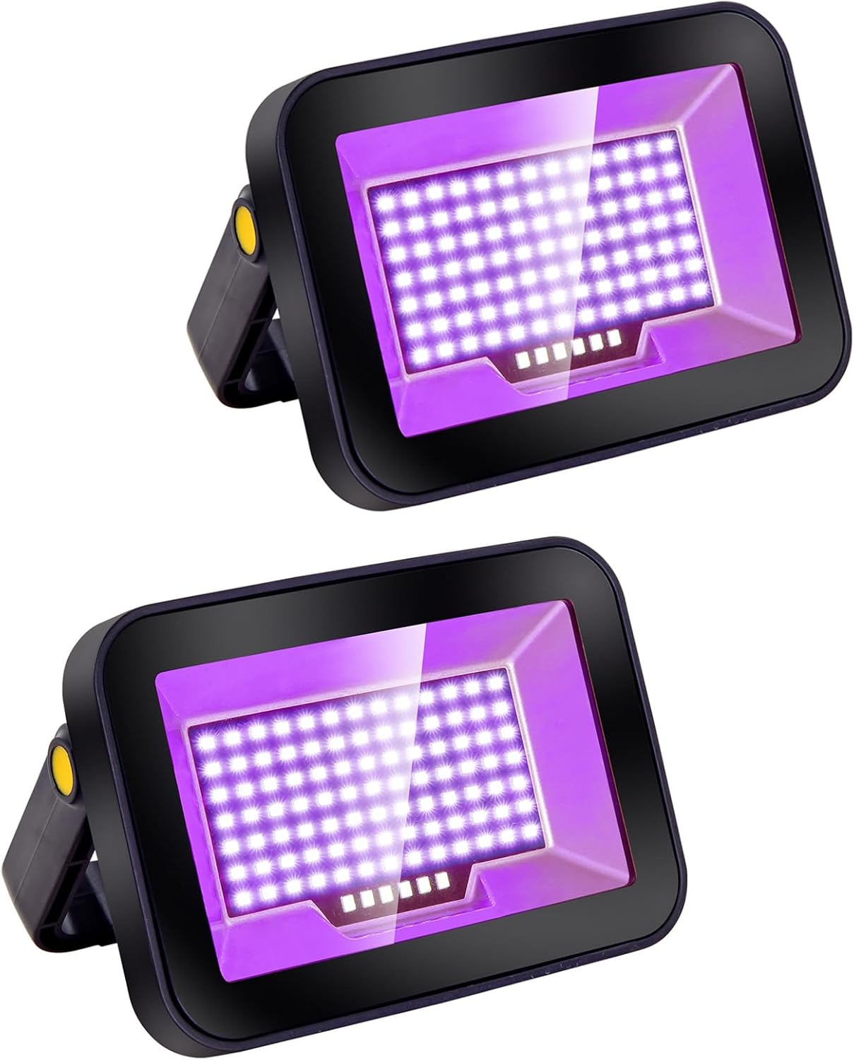 Ontesik Battery Powered Black Light for Fluorescent neon Lights, Stage Lights, car Body, Paint, Halloween, Body Painting 395nm Cordless Ultraviolet floodlights in The Dark, 2 Packs