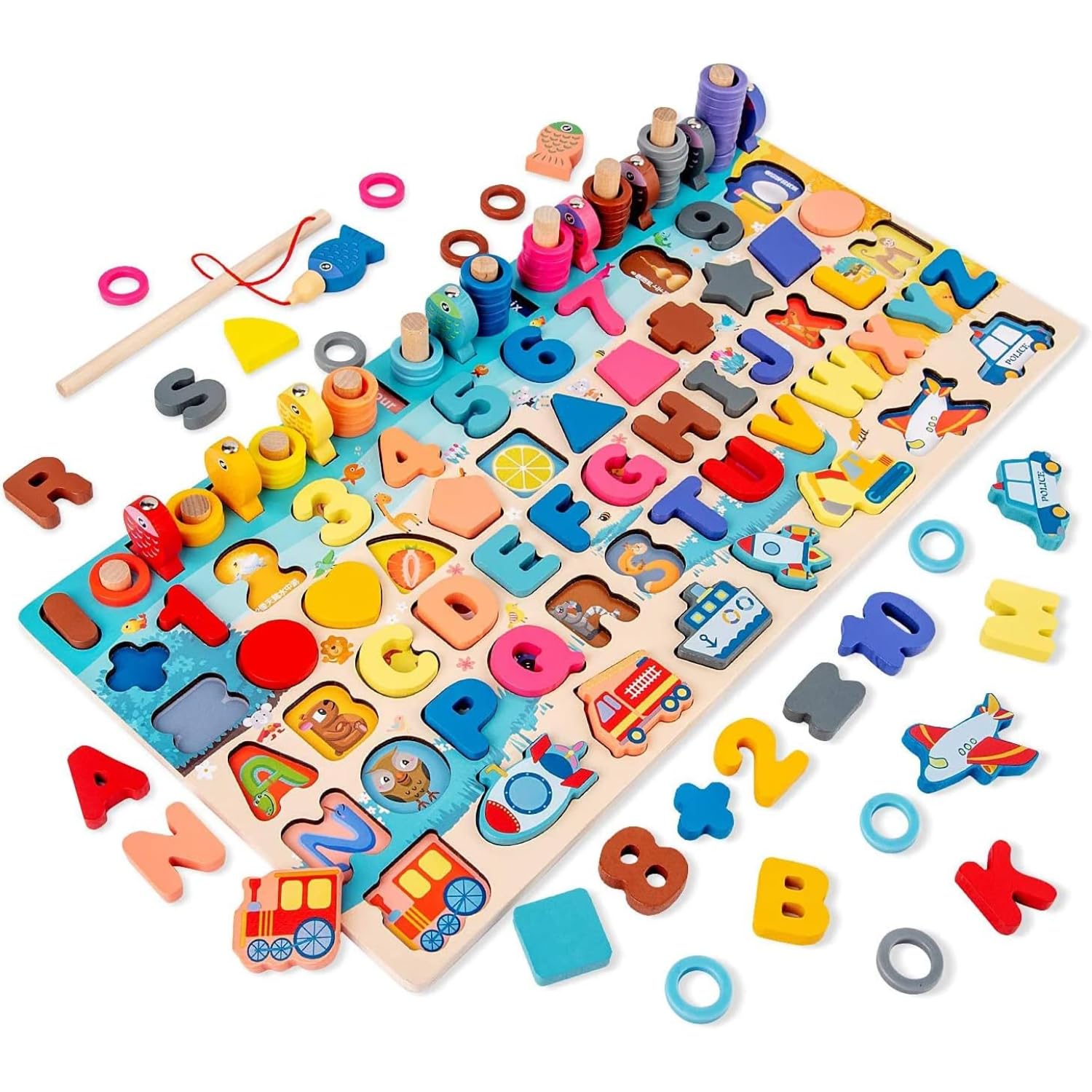 Montessori Zahlen-Puzzle Aus Holz – Lernspielzeug Für Kinder 3–5 Jahre, 20-teiliges Set