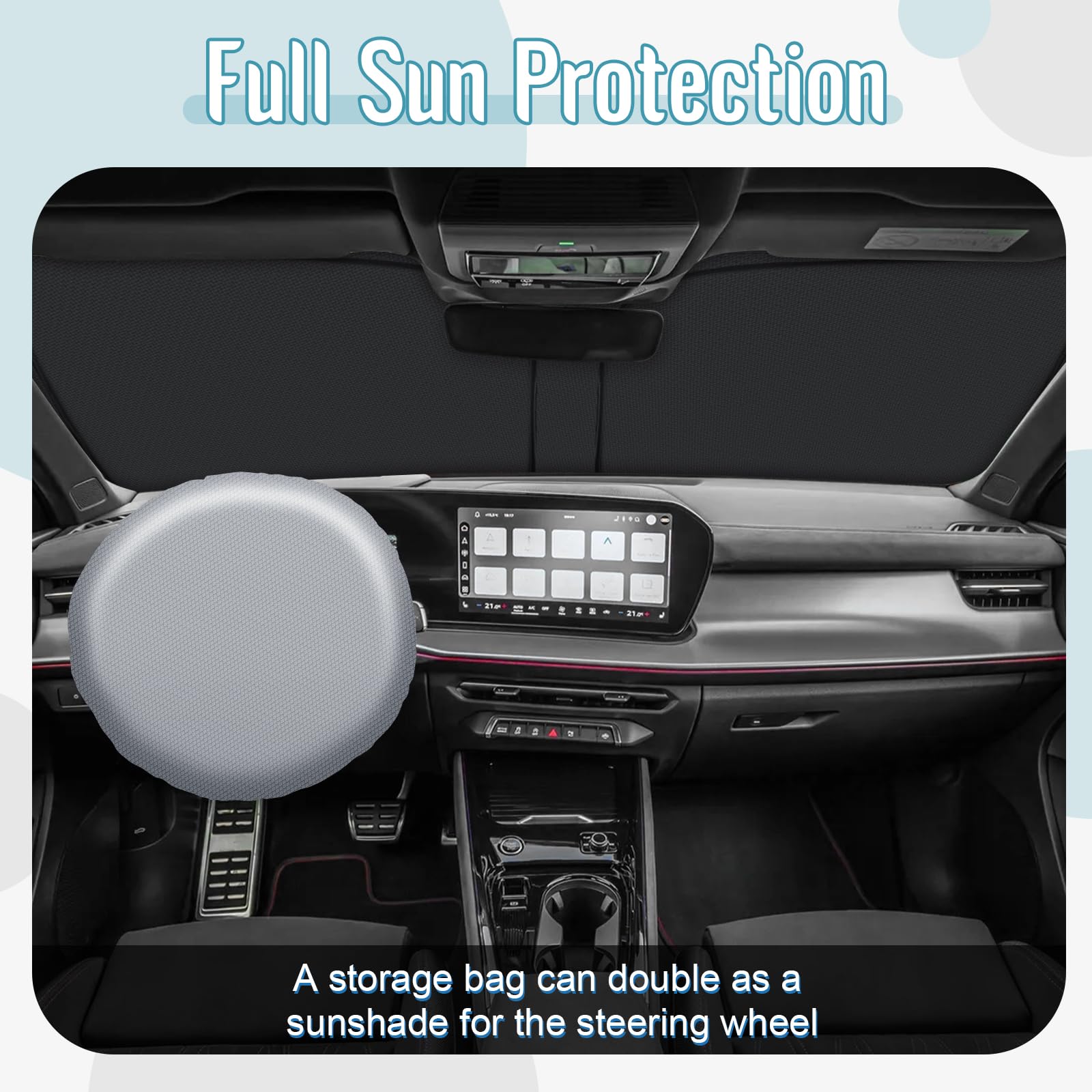 [Aggiornamento] CDEFG Compatibile con Audi Q3 FJ 2025 2026 Parasole Coperture Parabrezza Parasole Anteriore Parasole Anteriore Parabrezza Accessori