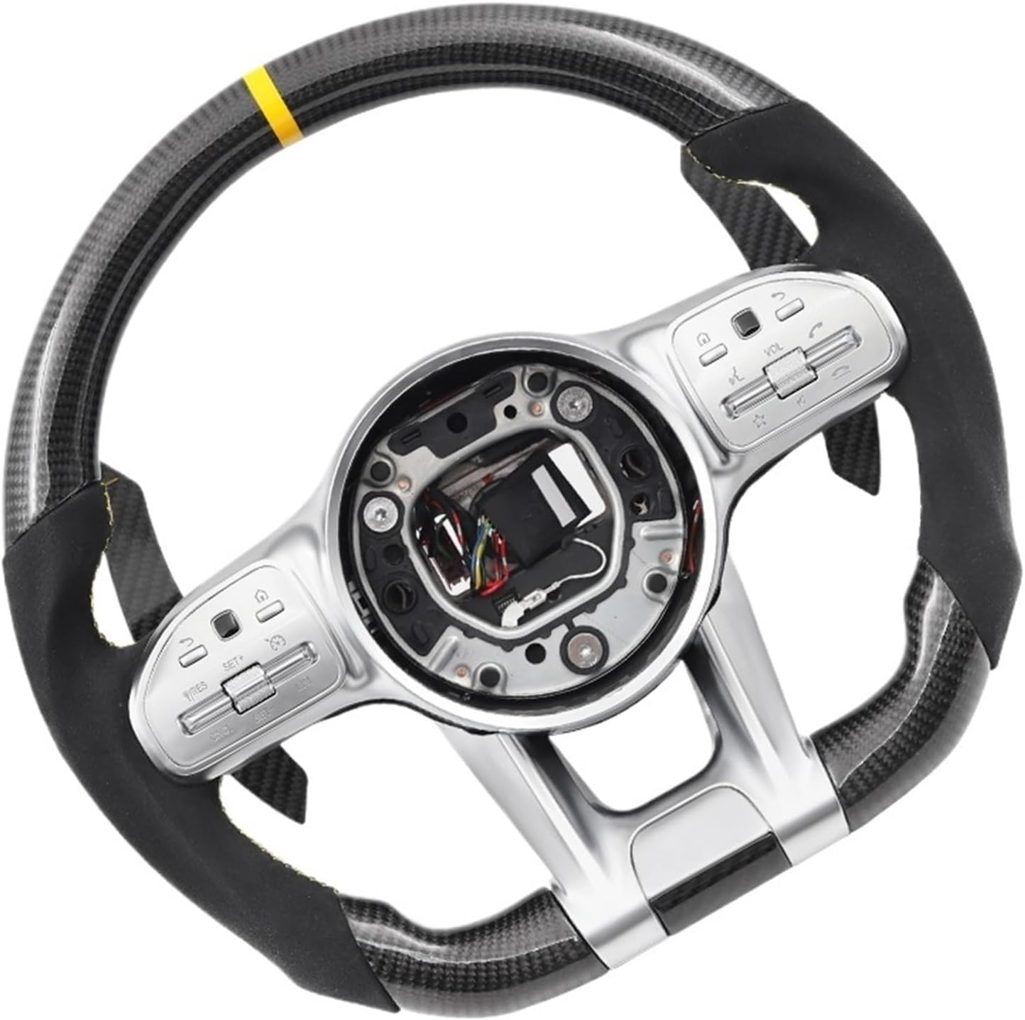Carbon Fiber Steering Wheel For Benz Mercedes AMG W205 C63 W212 W213 W176 W177 W222 W221 CLS CLA GLB GLA GLC GLE Car Accessories