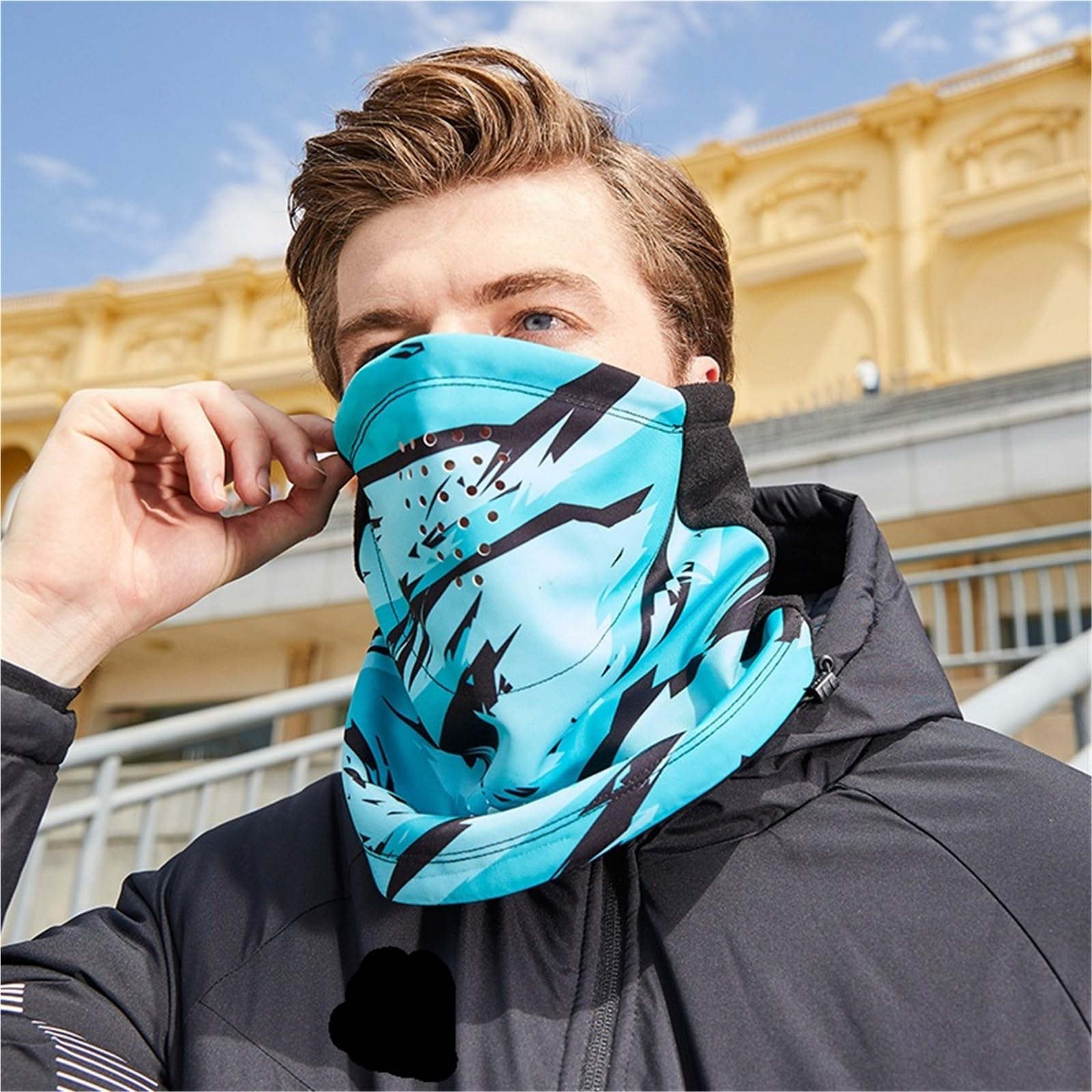 Máscara deportiva for el cuello for hombres y mujeres que corren y andan en bicicleta, máscara fría y cálida for entrenamiento de fútbol de invierno, cubierta de cuello a prueba de viento. Para Hacer