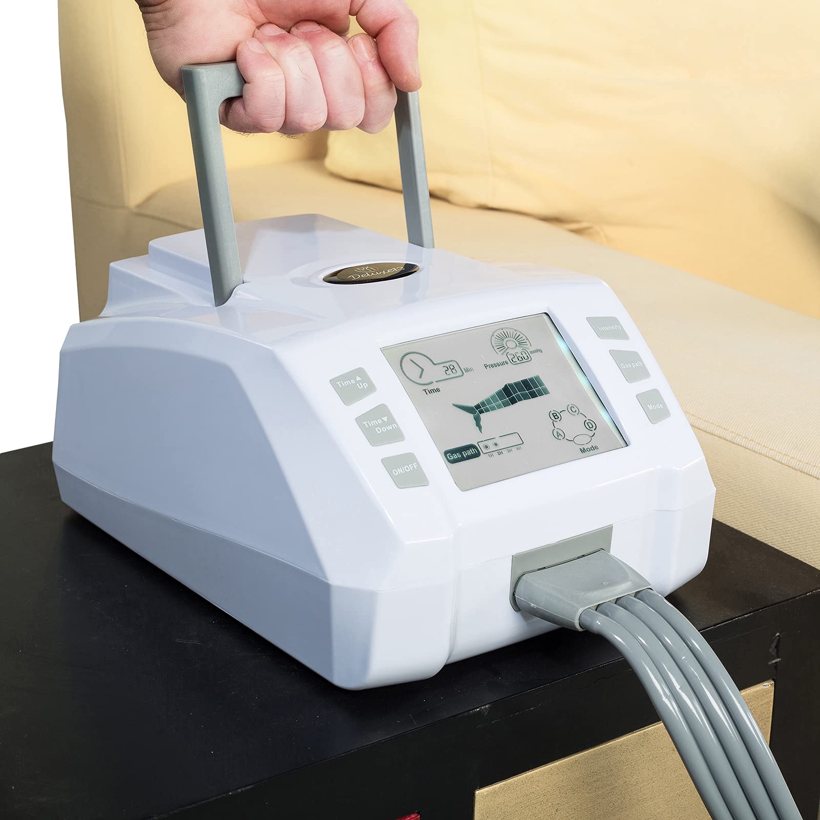 Equipo de Masaje por Aire - Digital con Intensidad Regulable - Masajeador Para Piernas - Abdomen Barriga - Brazo