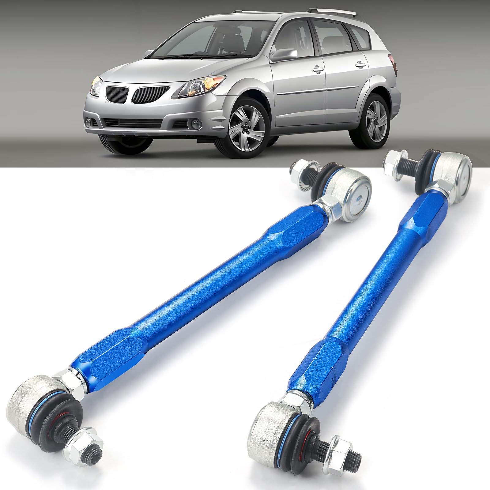 K80230 Ajustable Sway Bar Links - Ajustable Front Stabilizer Sway bar end Link 280mm - 330mm for Pontiac Vibe 2003-2010,Scion tC 2005-2010; Toyota Corolla 2003-2018, Matrix 2003-2014, Prius 2001-2009