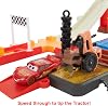 Disney Cars Toys Track Set with Lightning McQueen Toy Car & Storage Tub, Race & Go Playset, 20+ Pieces Include Launcher