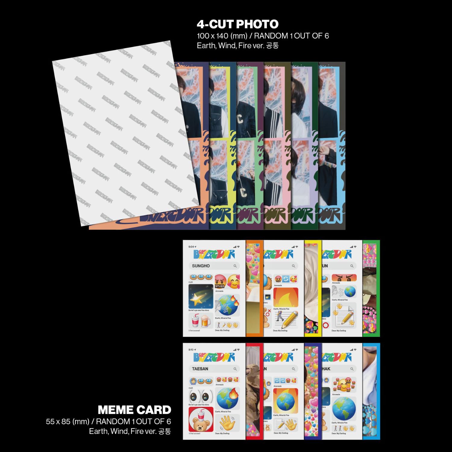 BOYNEXTDOOR - 2nd EP [HOW?] (Wind Ver.) Photo R + Photocard + Meme Card + 4-Cut Photo + Post Card + Scratch Card + Folded Poster + 3 Extra Photocards