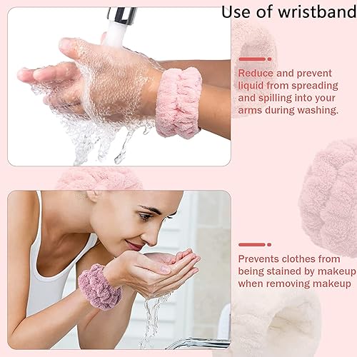 Miniatura 5 de 3 toallas para la cabeza facial de spa para lavarse la cara mujeres maquillaje para el cuidado de la piel esponja y toalla de rizo toalla para la