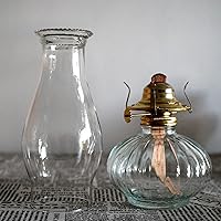 Vista 9 de Juego de 2 quemadores de lámpara de aceite, con collar reductor y mecha de algodón y mecha de 39 pulgadas, piezas de repuesto para lámparas