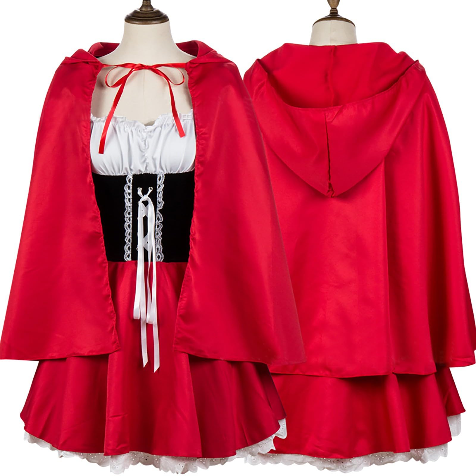 Generisch Neues Kleid Rotkäppchen Rollenspielkleid Weihnachtskleid Halloween Hexenkleid