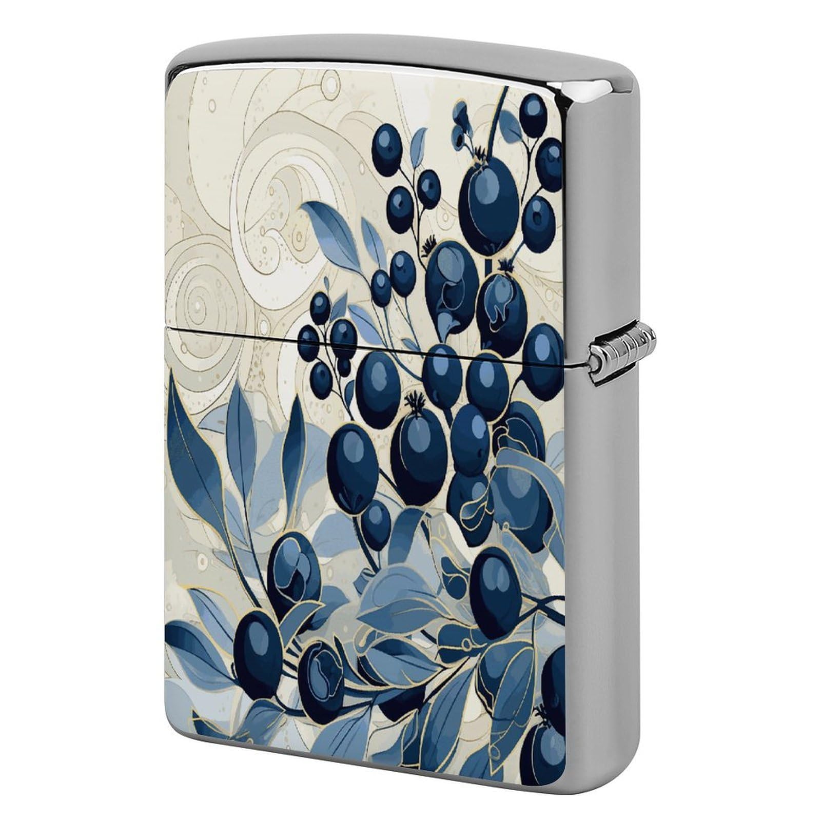 Fodpand Style Field Of Blueberries Metal Lighter Case Cover Lighter Sleeve