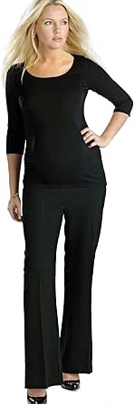 Funmum Tailored Maternity Trousers (28" Leg Length)(Black) at Amazon