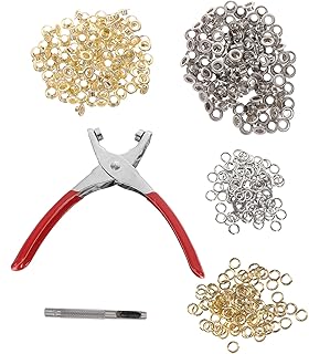 OKUMEYR 1 Set Air Button Grommet Eyelet Tool Kit Fabric Grommet Tool Kit Metal Eyelets Grommet Press Eyelets Button Grommet Eyelet Pliers Kit Grommets Kit Corn Iron Clothing