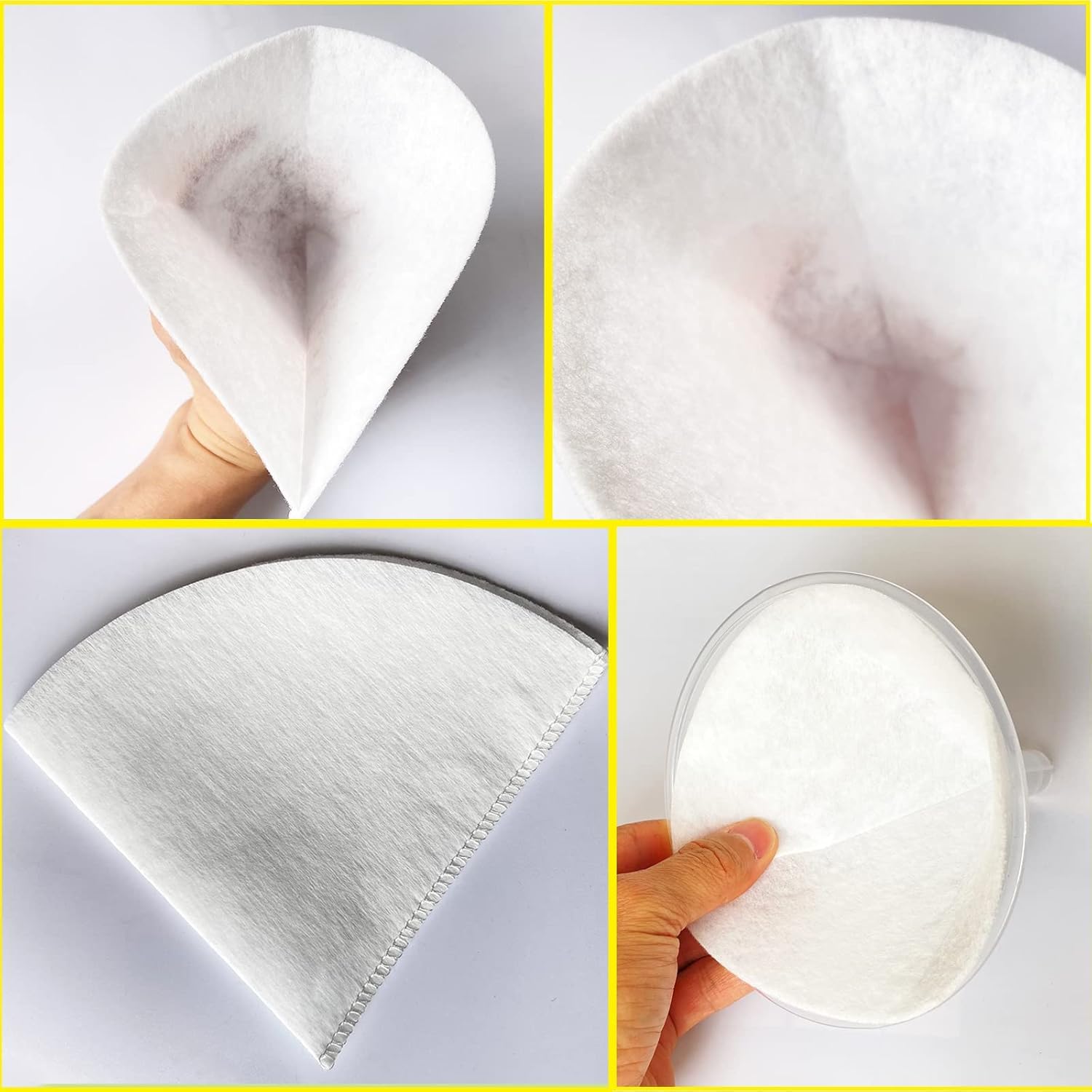 50 coni filtro Filtri olio per friggitrice da 4,5" Filtro olio Cono filtro in tessuto non tessuto Coni filtro grasso Ideale per ristoranti, caffè, camion di cibo, hotel