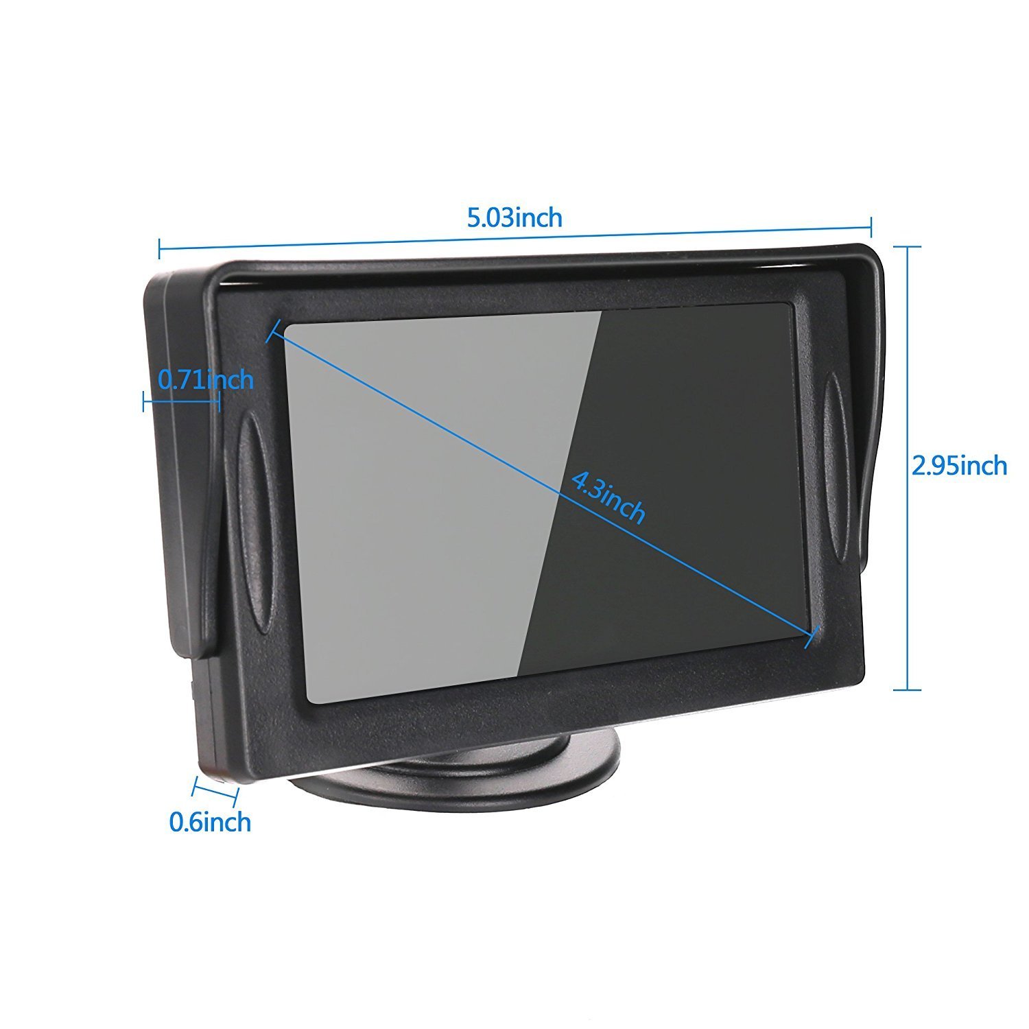 Dolphin Automotive Telecamera di parcheggio posteriore ad alto livello per Ford Transit Custom 2012 – maggio 2016 versione lampadina – con monitor da cruscotto da 4,3"