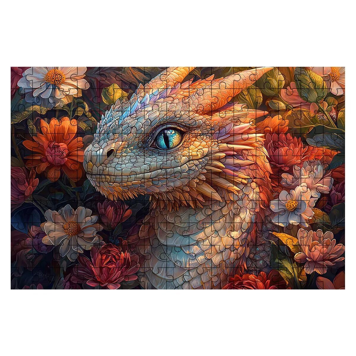 Puzzle 1500 elementów dla dorosłych, puzzle 1500 elementów smoka, kwiaty puzzle dla dorosłych z wykwintnym pudełkiem do pakowania, gry edukacyjne, duże drewniane puzzle na prezent dla kobiet