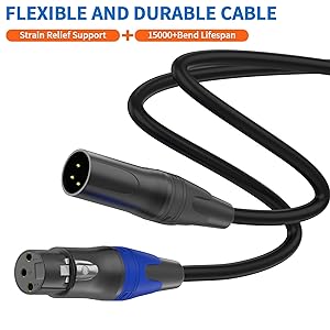 Lansensu 1 Male to 2 Female XLR Y Splitter Microphone 11.8 inch, Female XLR to Dual Male Y-Splitter Balanced Mic Cable for Stereo Mic to L & R Audio Track (2 Pack)