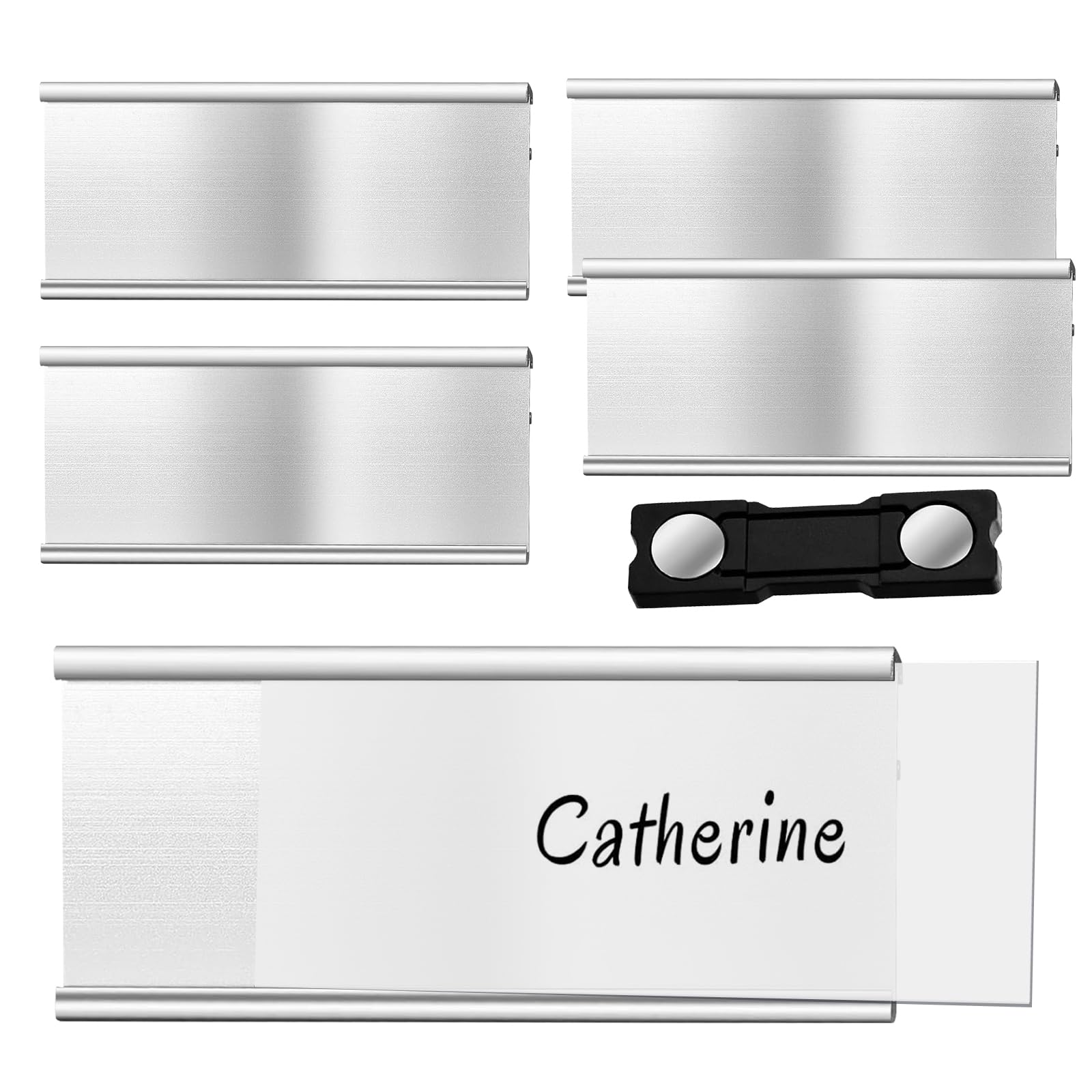 Badges Nominatifs Magnétiques En Aluminium Avec Doubles