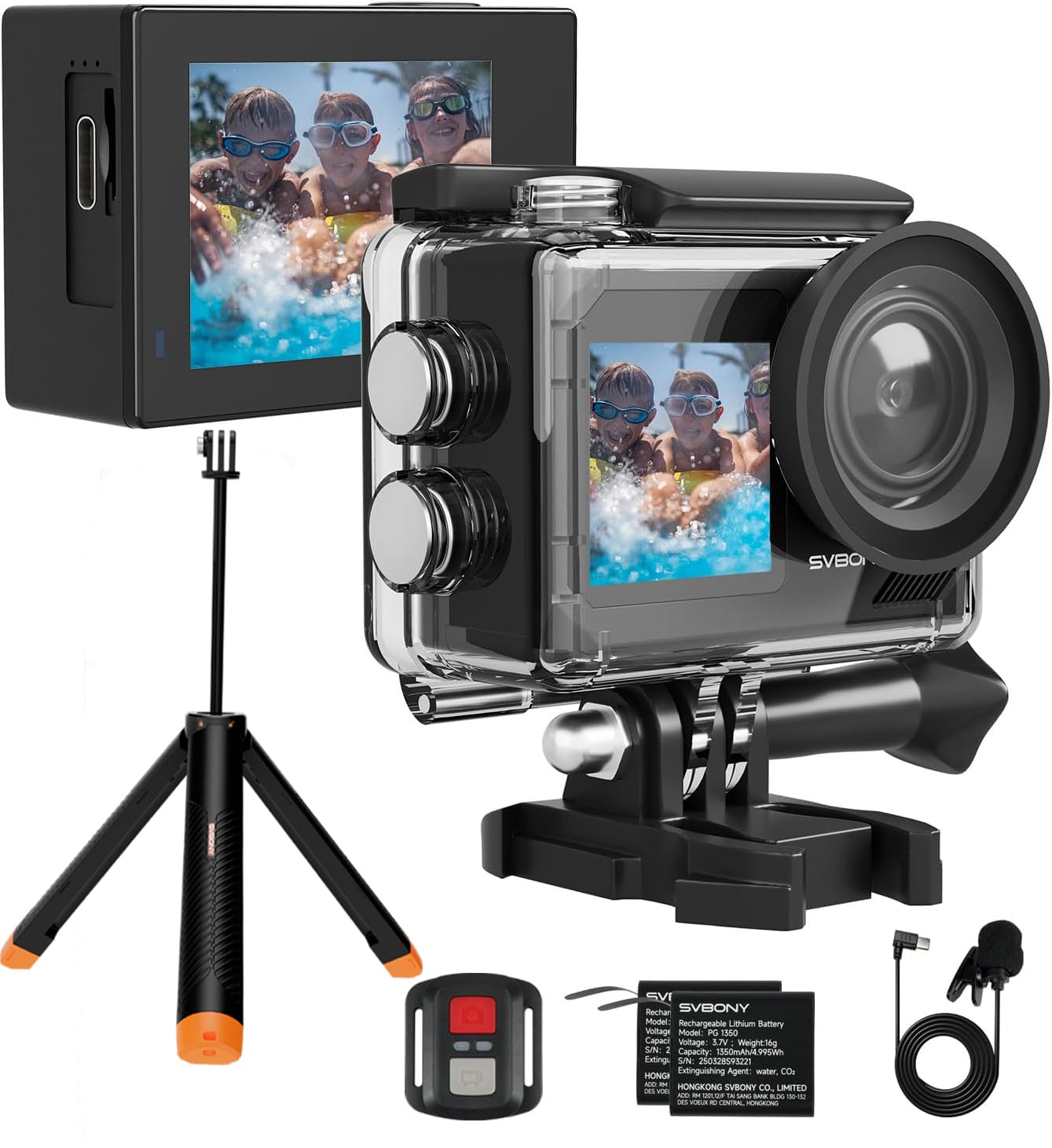 SVBONY SVGo2 Unterwasserkamera für Schwimmbad, Strandurlaub, Schnorcheln