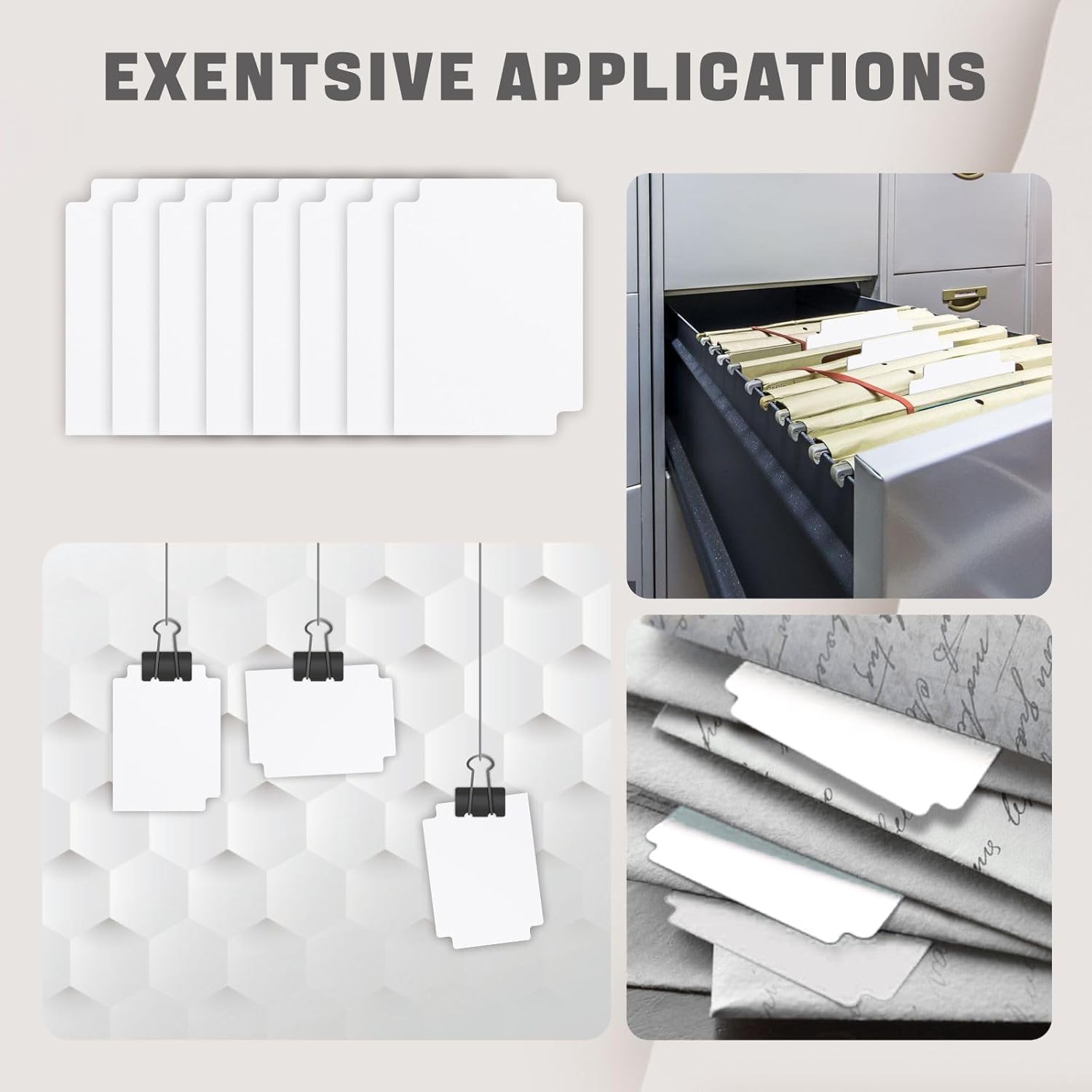 Trading Card Dividers - 100 White Dividers with Tabs for Games & Sports Card Boxes - 2.7 x 3.8 Inches