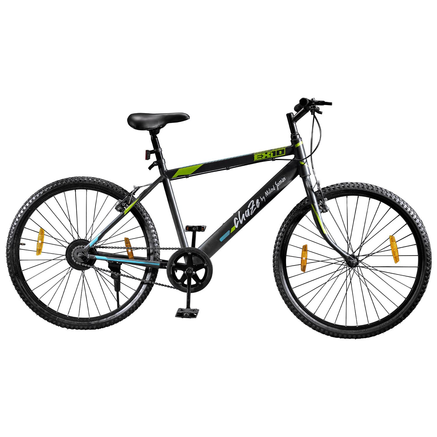 Lifelong Chaze by Milind Soman 26 T Rigid Road Cycle | Ideal for:Unisex Adults (15 Years+)|Frame Size: 18 Inches| Ideal Height : 5'6"|85% Assembled (Czbc2601, Matte Black)