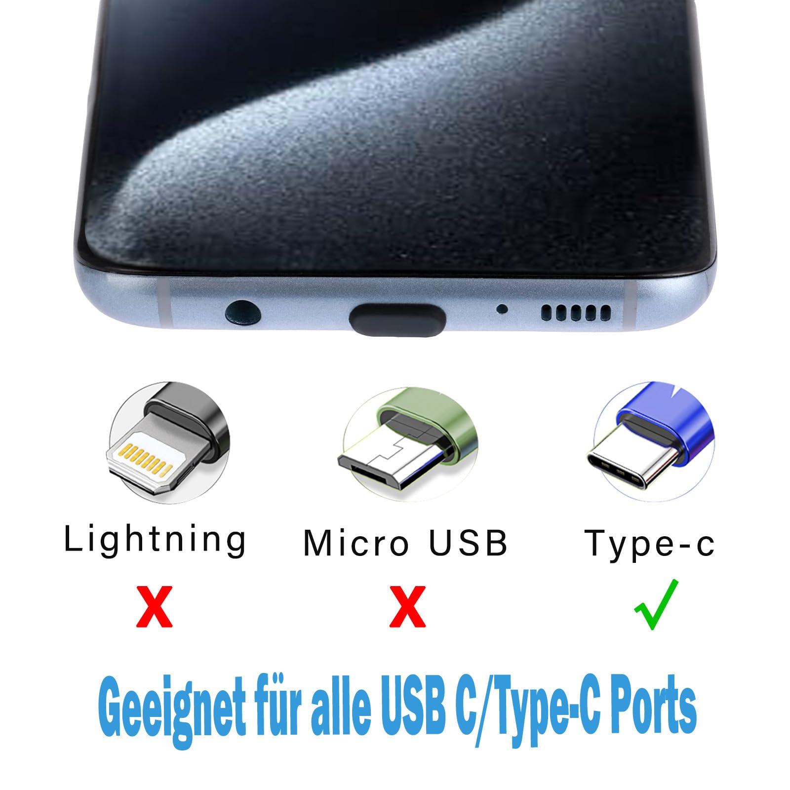 Set Di 12 Protezioni USB-C Anti Polvere Per IPhone - Cover Porta Caricabatterie