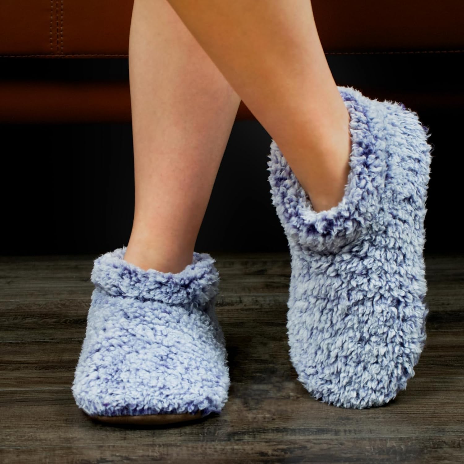 Cozylook Fuzzy Slippers for Women Indoor, Warm Bedroom Slip On Shoes, Winter Fluffy House Socks with Grippers, Cozy Christmas Gifts Unique - Image 2