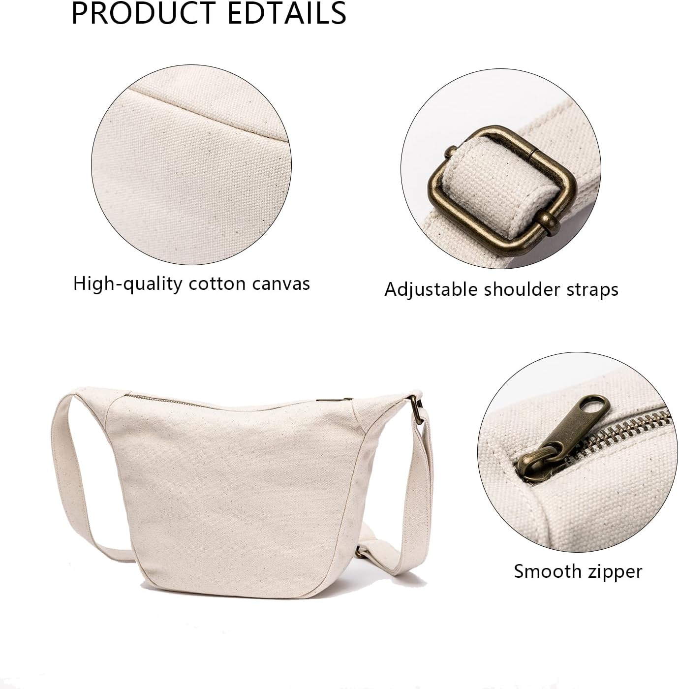 Canvas bag female bag cloth bag soft Japanese chic Hong Kong style casual dumpling bag shoulder messenger small bag
