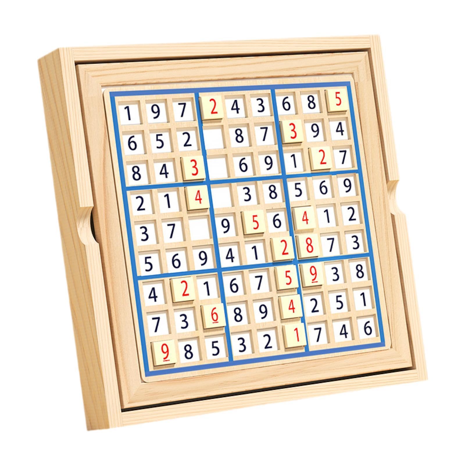 Juego de Rompecabezas Sudoku de Madera, Juguete de Aprendizaje Temprano para Niños Y Niñas de Entre 1 Y 3 años.