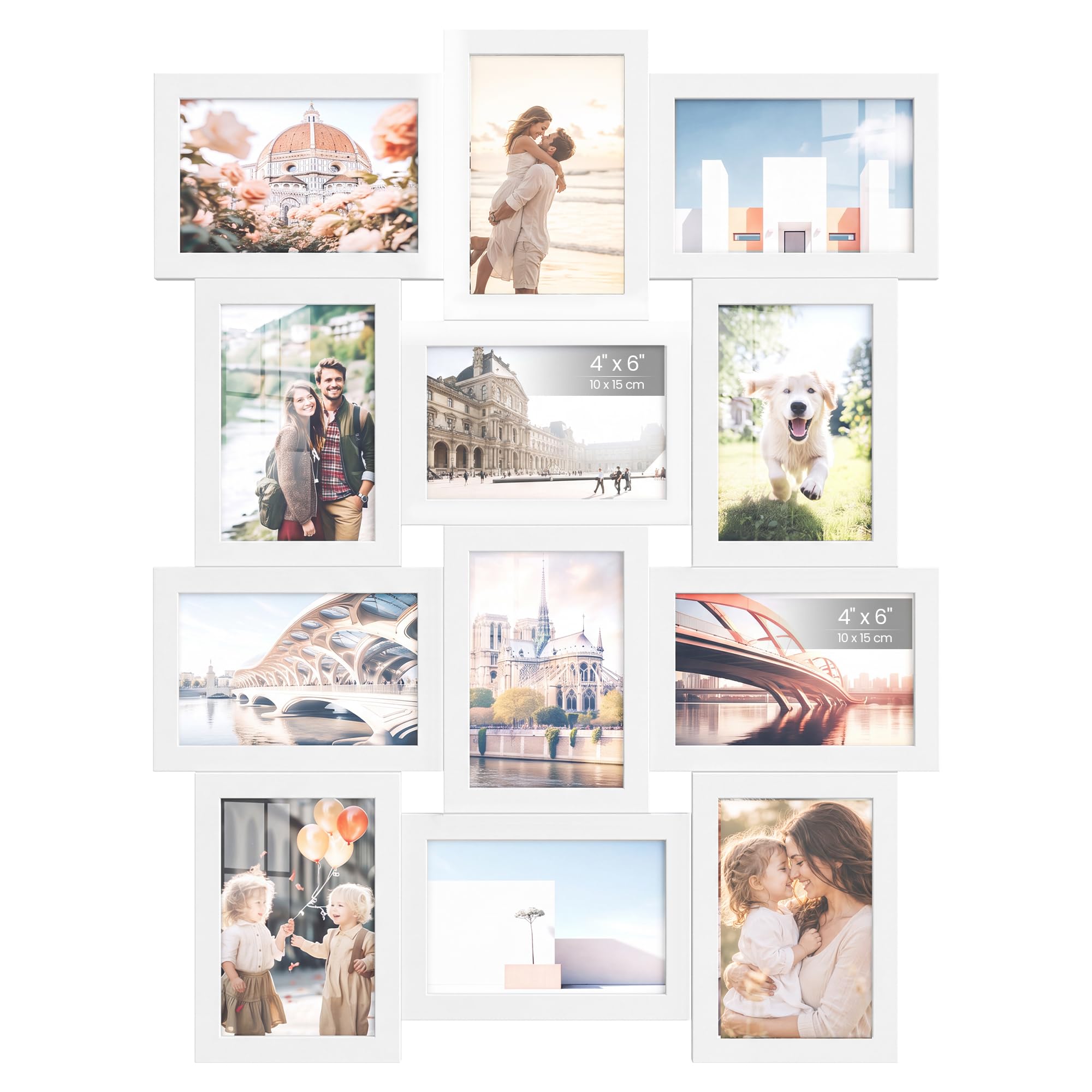 SONGMICS Picture Frames Wall Hanging, Set of 12, 4 x 6 inches
