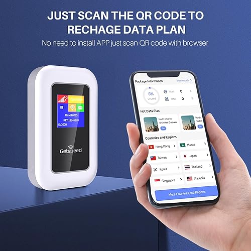 Miniatura 4 de 4G LTE WiFi Hotspot móvil, router WiFi portátil, no necesita tarjeta SIM, 10 dispositivos conectados, dispositivo de red inalámbrica de bolsillo en