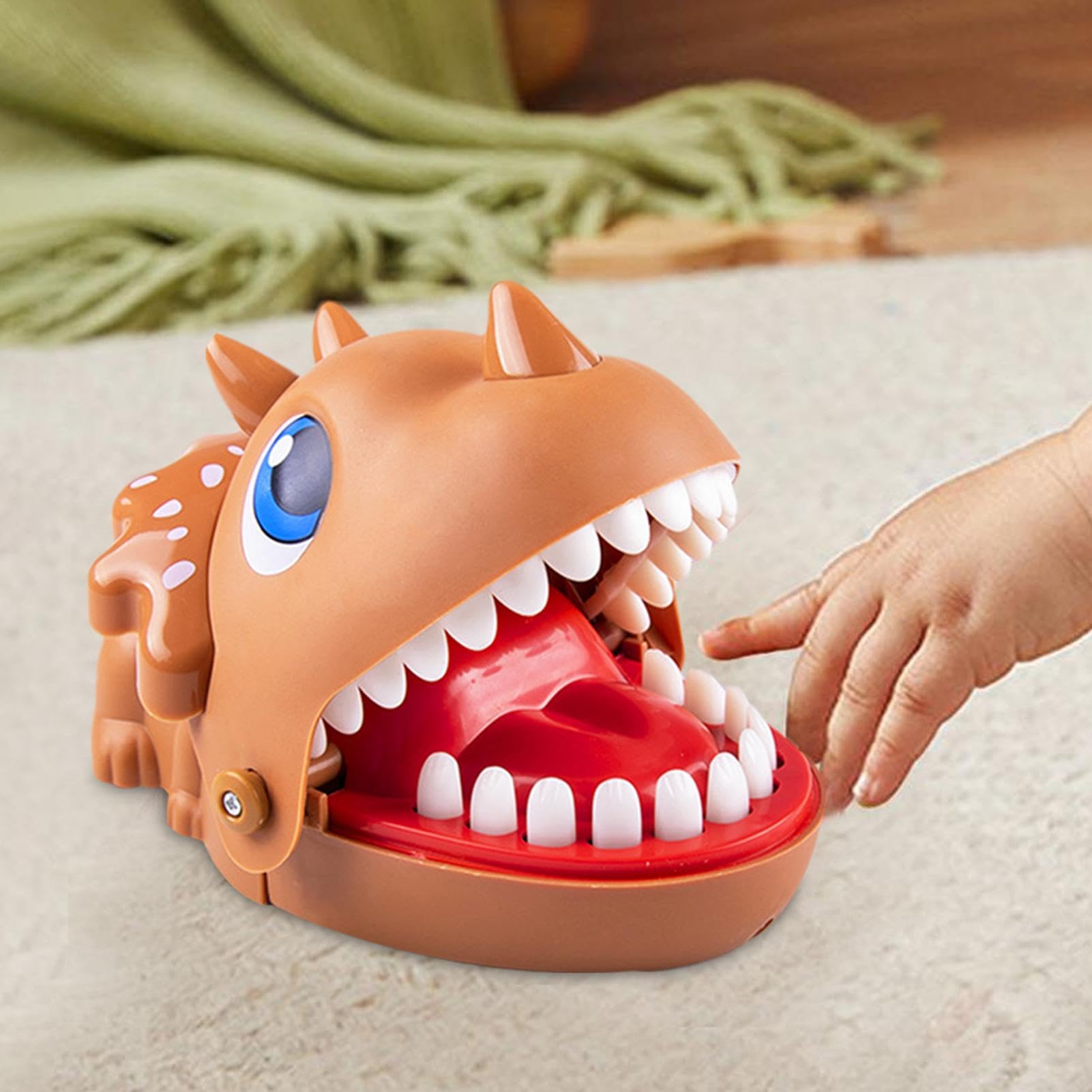 Ukuding Crocodile Teeth Toys Jeu Pour Enfants,Alligator Dentist Jeu Doigt Dents Jouets Pour Enfants - Jouet De Dentiste D'hippopotame De Doigt De Morsure De Grande Bouche, Jouet Interactif Drôle