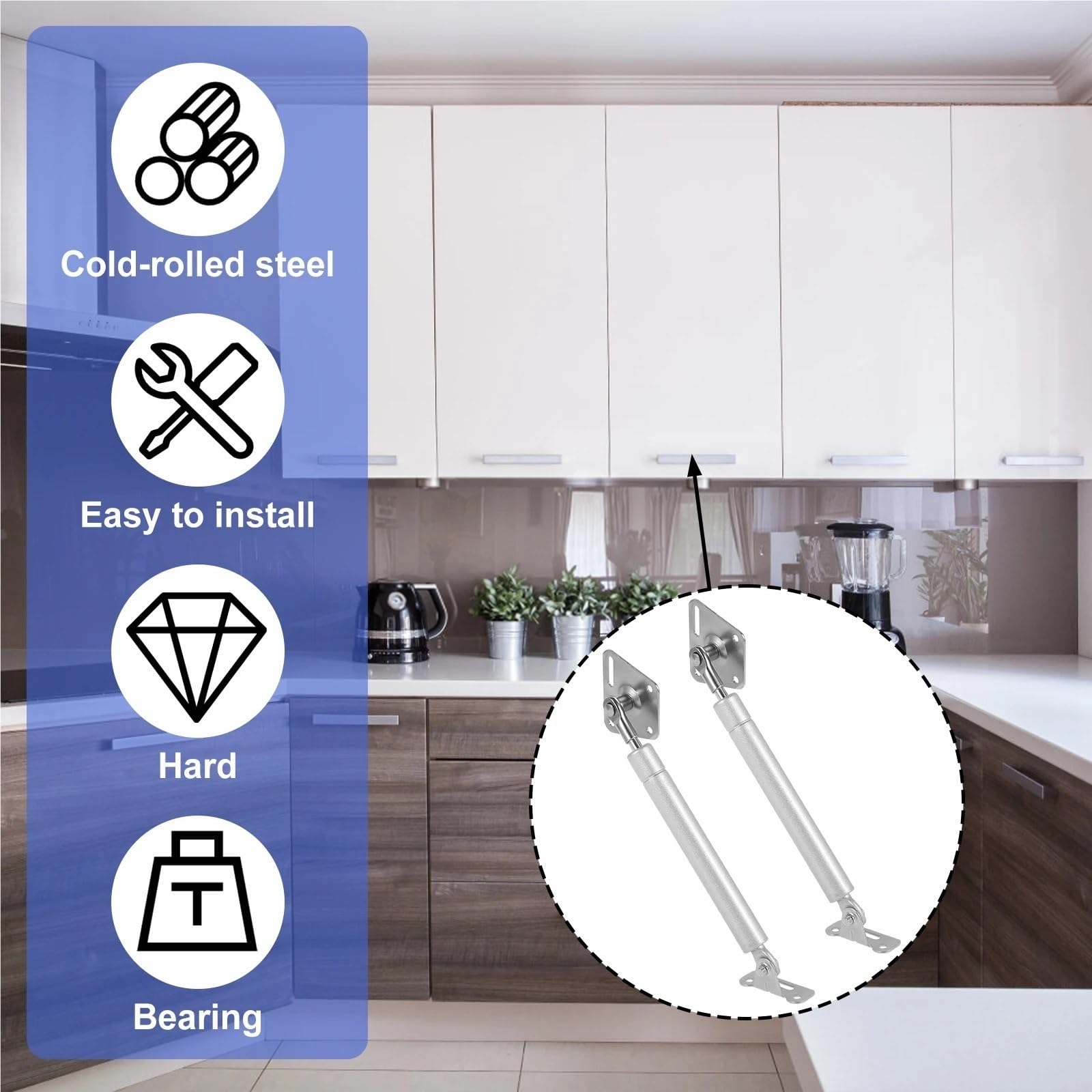 Charnières de support pneumatique for ascenseur porte d'armoire, 6 pièces